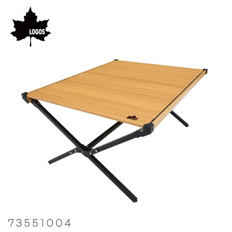 LOGOS（ロゴス） アウトドア テーブル 88cm 丸洗いウッディロー