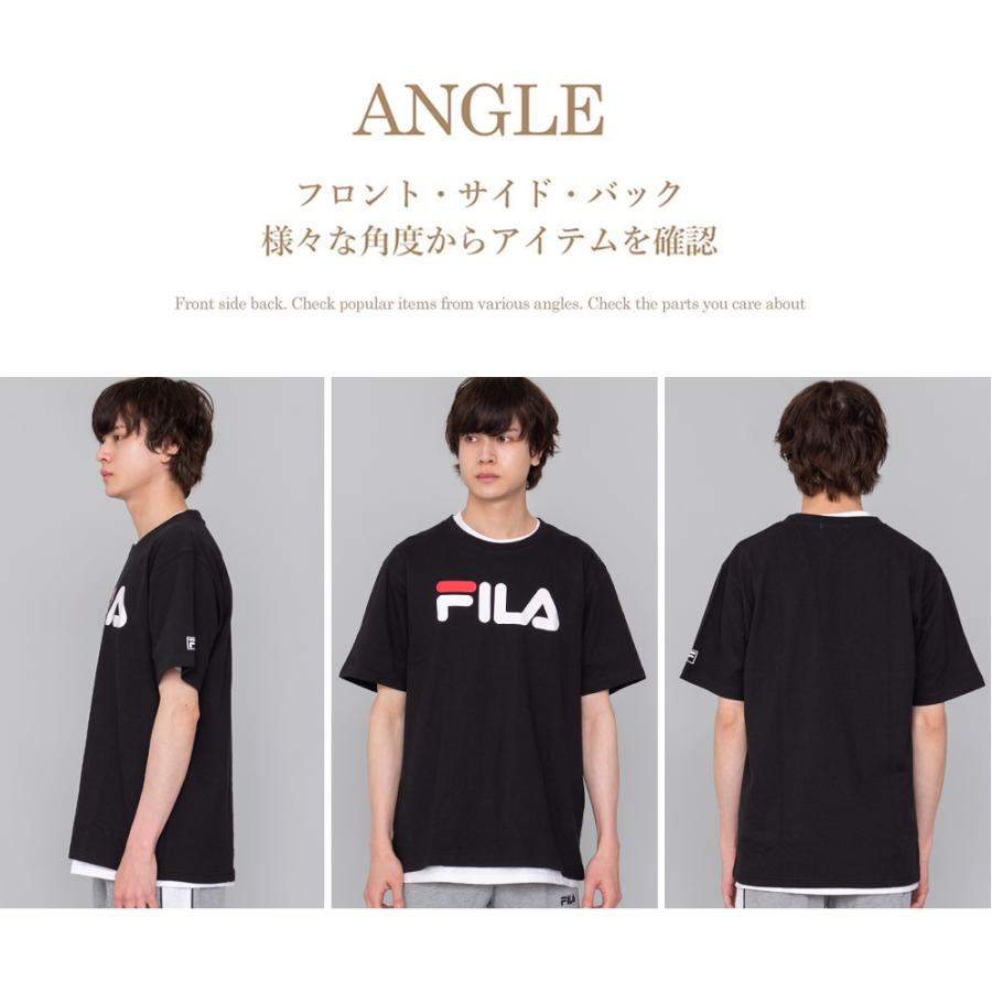 FILA（フィラ） 特価 tシャツ メンズ 半袖 綿 無地 プリント ロゴ