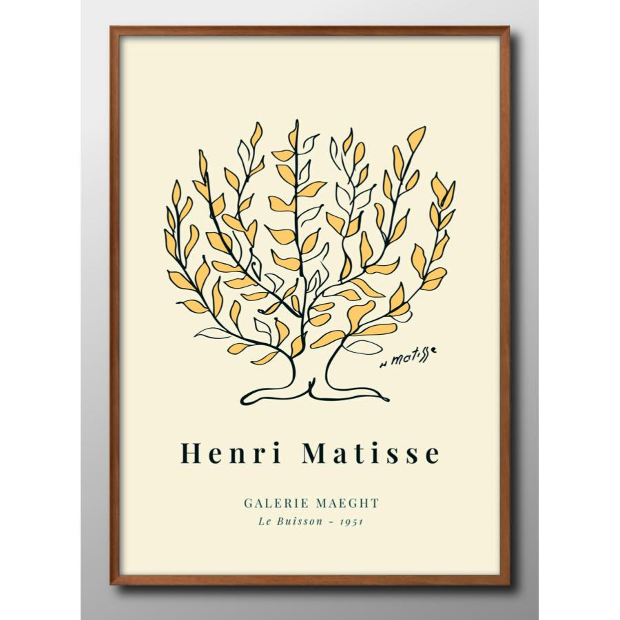 ポスター 9579 アンリ・マティス マチス 低木 イエロー 絵画
