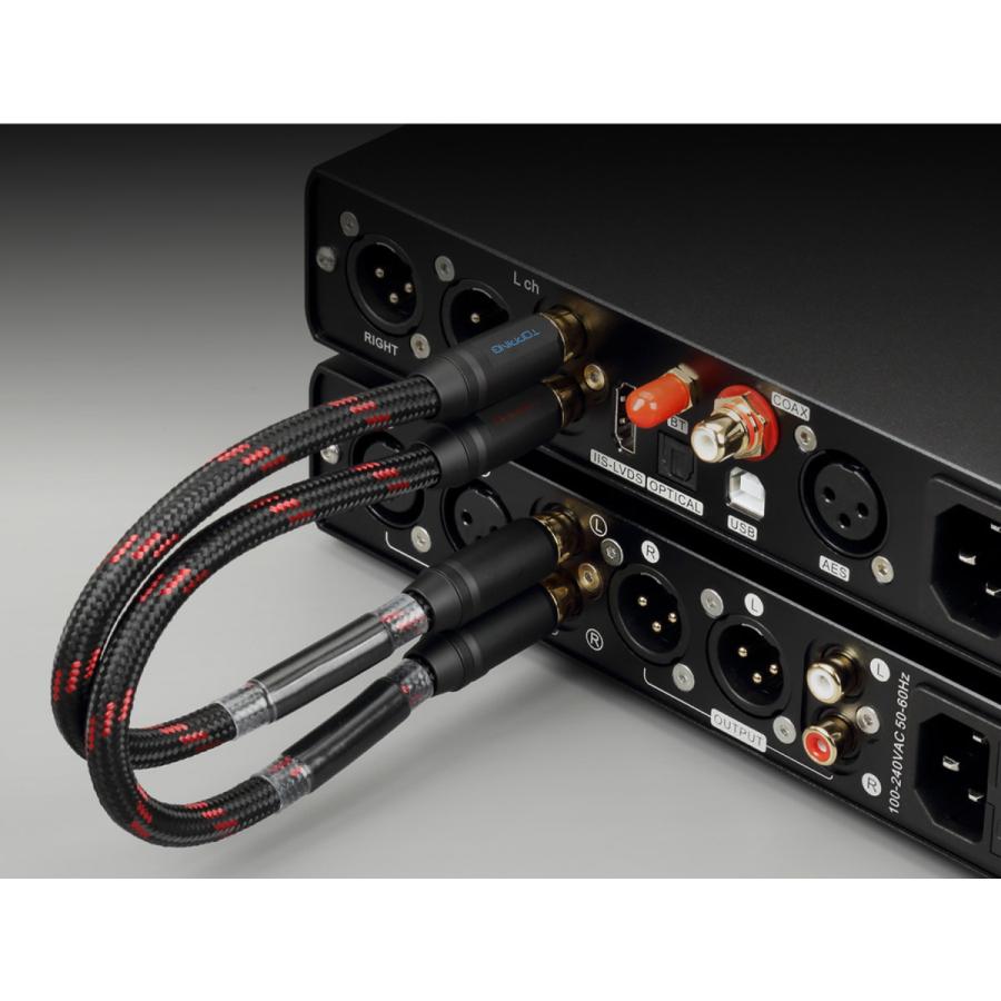 Topping RCA ケーブル 25cm 2本セット トッピング TCR2 TCR2-25 端子