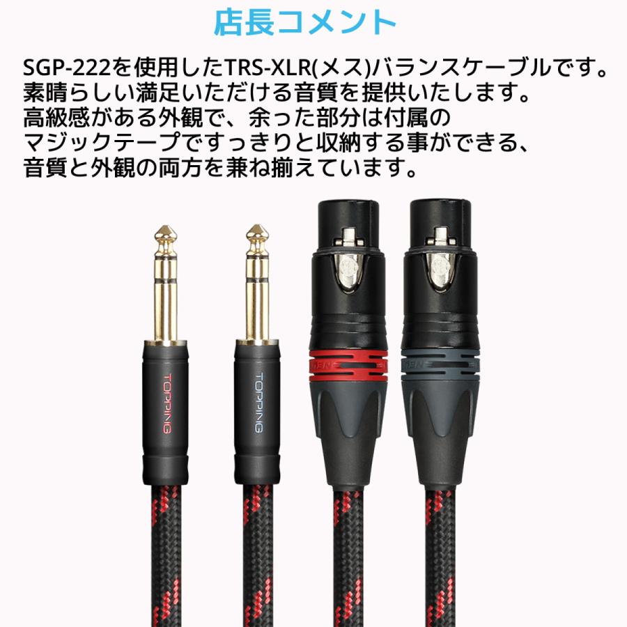 Topping TRS-XLRメス バランスケーブル 75cm 2本セット トッピング