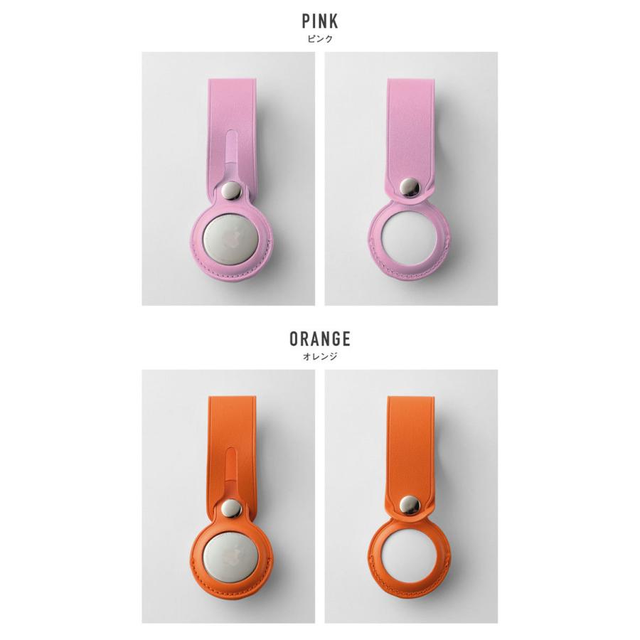 AirTag ケース ホルダー カバー エアタグ PUレザー airtag loop ループ