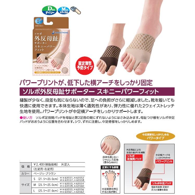 SORBOTHANE ソルボ 外反母趾サポーター スキニーパワーフィット
