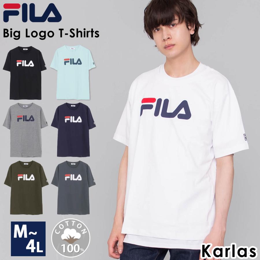 FILA（フィラ） 特価 tシャツ メンズ 半袖 綿 無地 プリント ロゴ