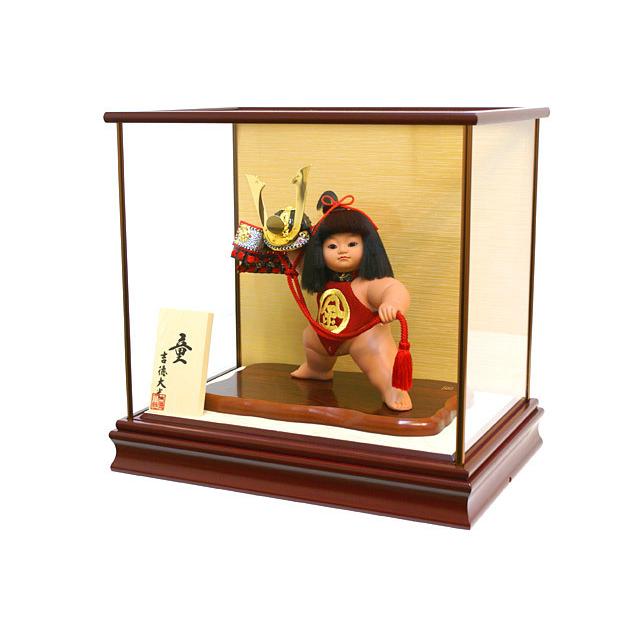 吉徳大光 五月人形 ガラスケース飾り 金太郎 童 子供大将 武者 503-265