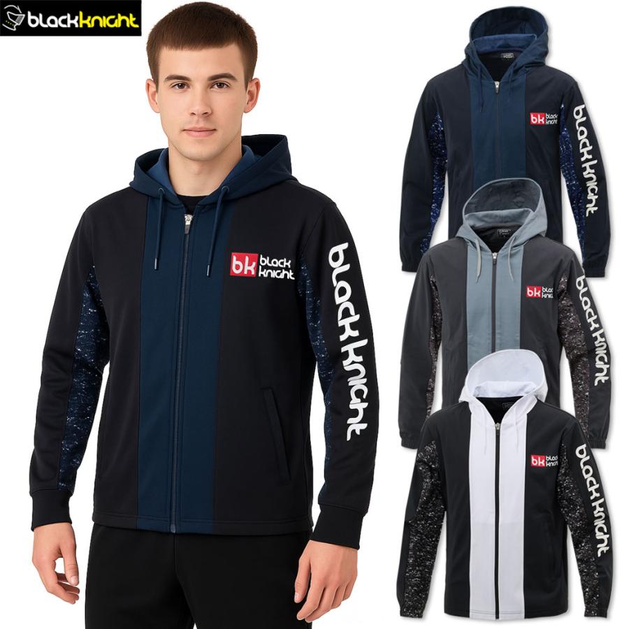 black knight ブラックナイト バドミントン フルジップパーカー T