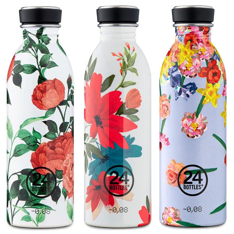 水筒 軽い 花柄 おしゃれ 500ml 軽量 ステンレスボトル 24ボトルズ