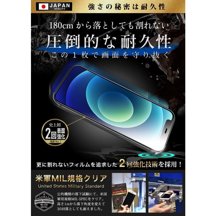 ガラスザムライ iPhone12 mini ガラスフィルム 保護フィルム ブルー