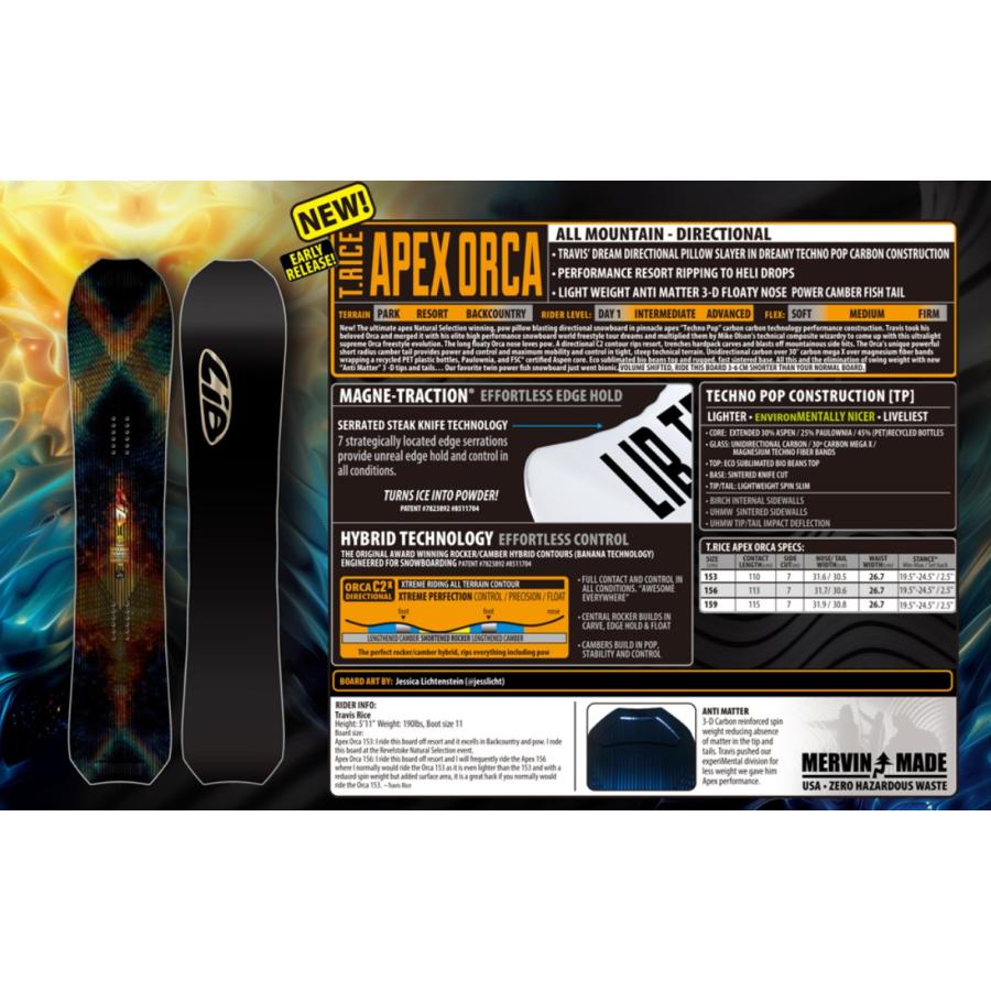 LIB TECH 24-25 T.RICE APEX ORCA Travis Rice LIBTECH トラビス