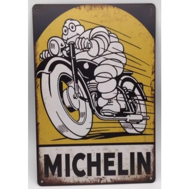 送料無料 ミシュラン オートバイ用 タイヤ 金属製 メタルサイン