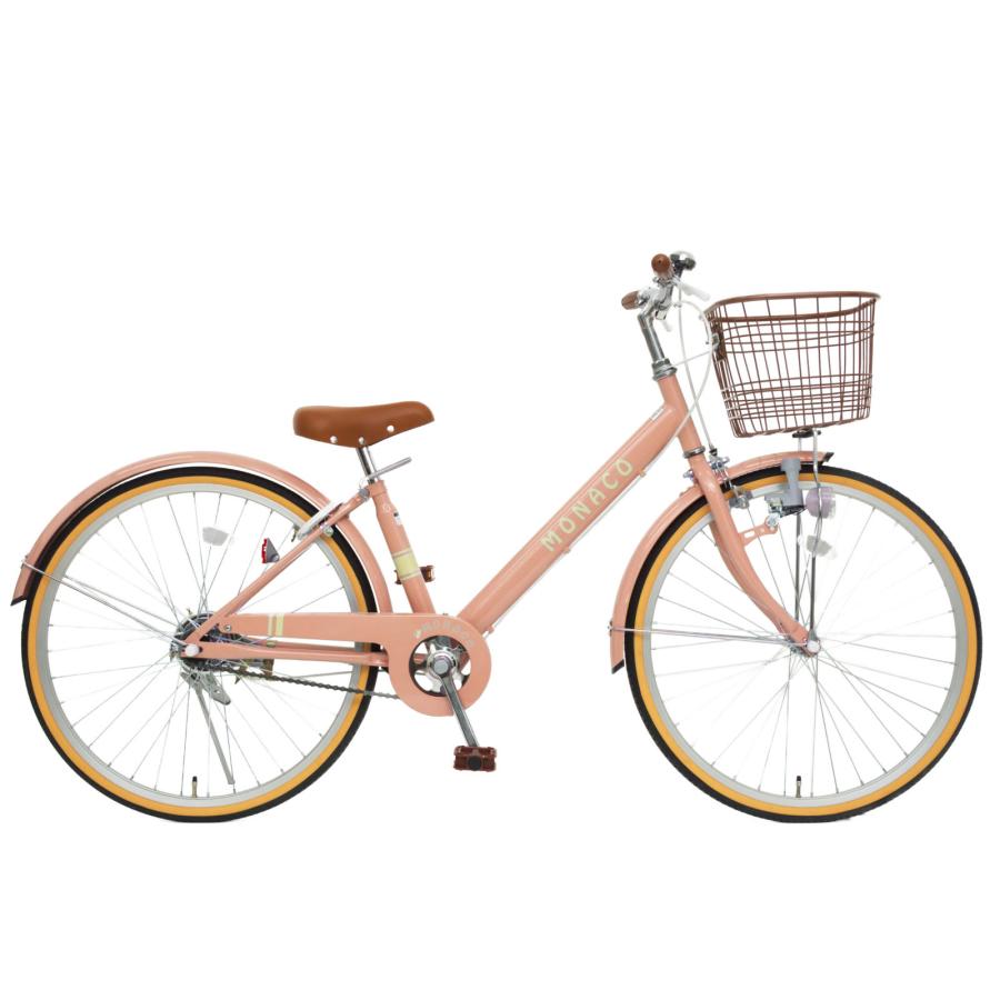 子供自転車22インチ 24インチ カゴ付 サイクリング モナコ シングル