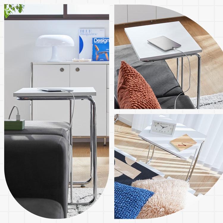 LOWYA（ロウヤ） サイドテーブル ベッドサイドテーブル ソファサイド