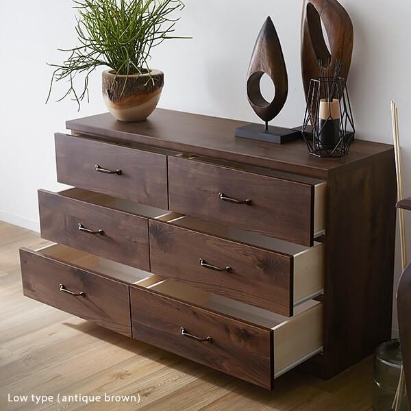 LOWYA（ロウヤ） チェスト 木製 おしゃれ 80 120 衣類収納 収納