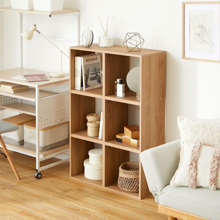 LOWYA（ロウヤ） オープンラック 木製 3段 おしゃれ 幅72 収納ボックス