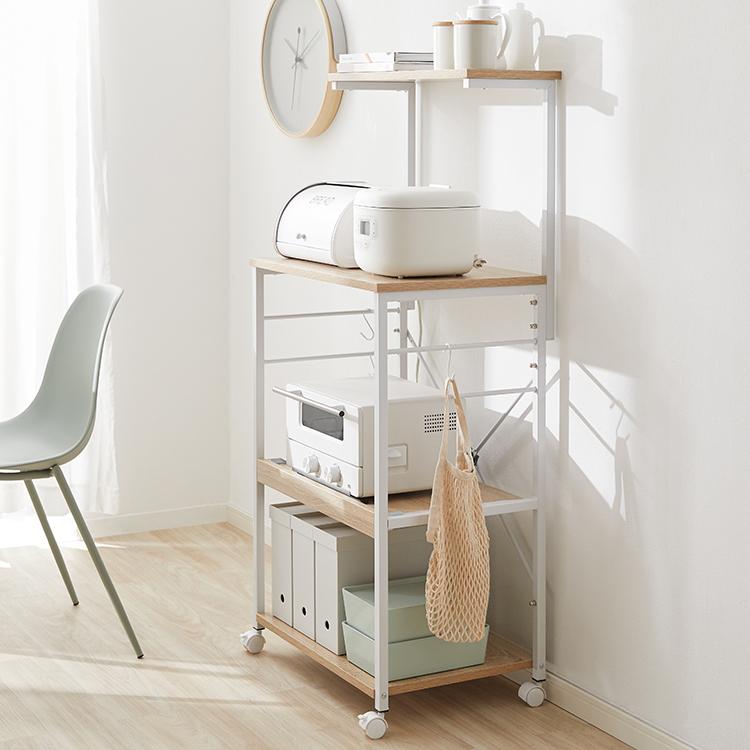 LOWYA（ロウヤ） レンジ台 レンジラック キッチン 収納 キッチンラック