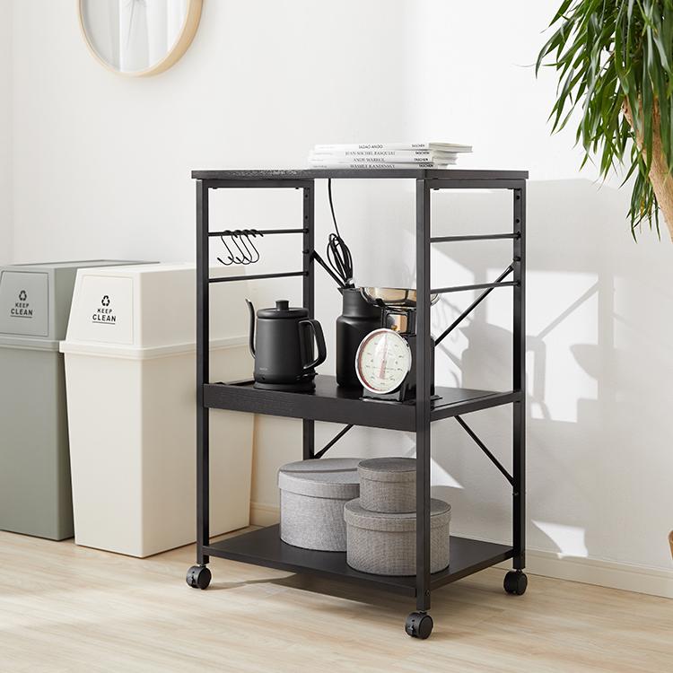 LOWYA（ロウヤ） レンジ台 レンジラック キッチン 収納 キッチンラック