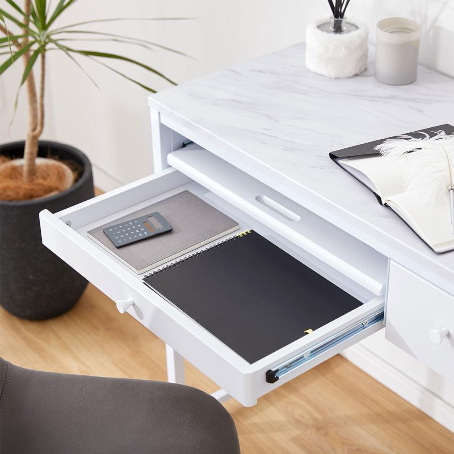 LOWYA（ロウヤ） デスク パソコンデスク 学習机 マーブル柄 大理石柄