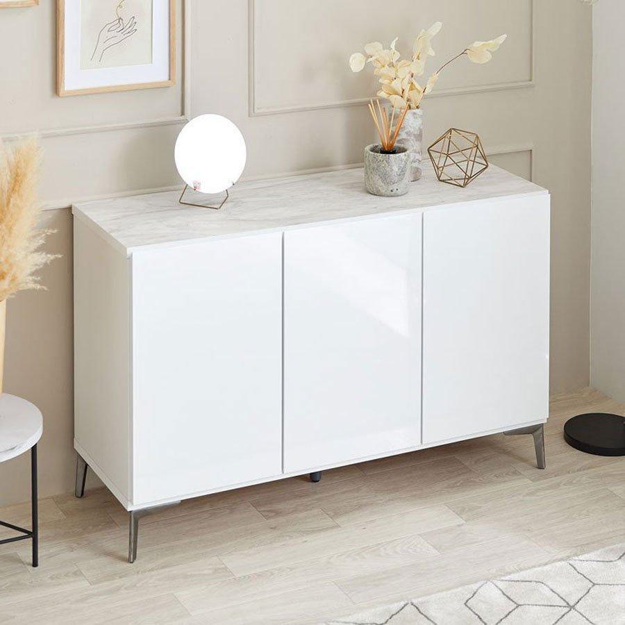 LOWYA（ロウヤ） サイドボード 収納棚 キャビネット 120cm 半完成品