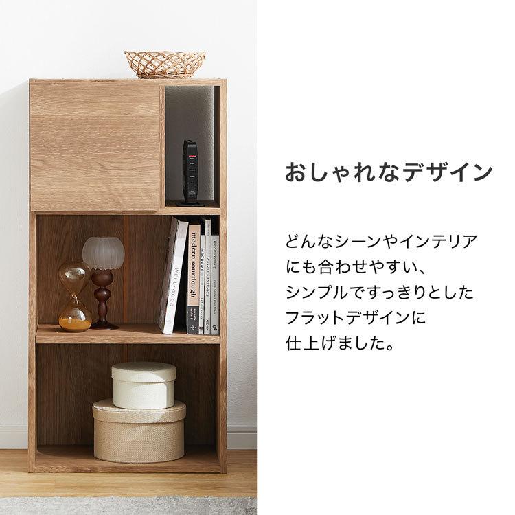 LOWYA（ロウヤ） 収納棚 おしゃれ カラーボックス 扉付き キャビネット