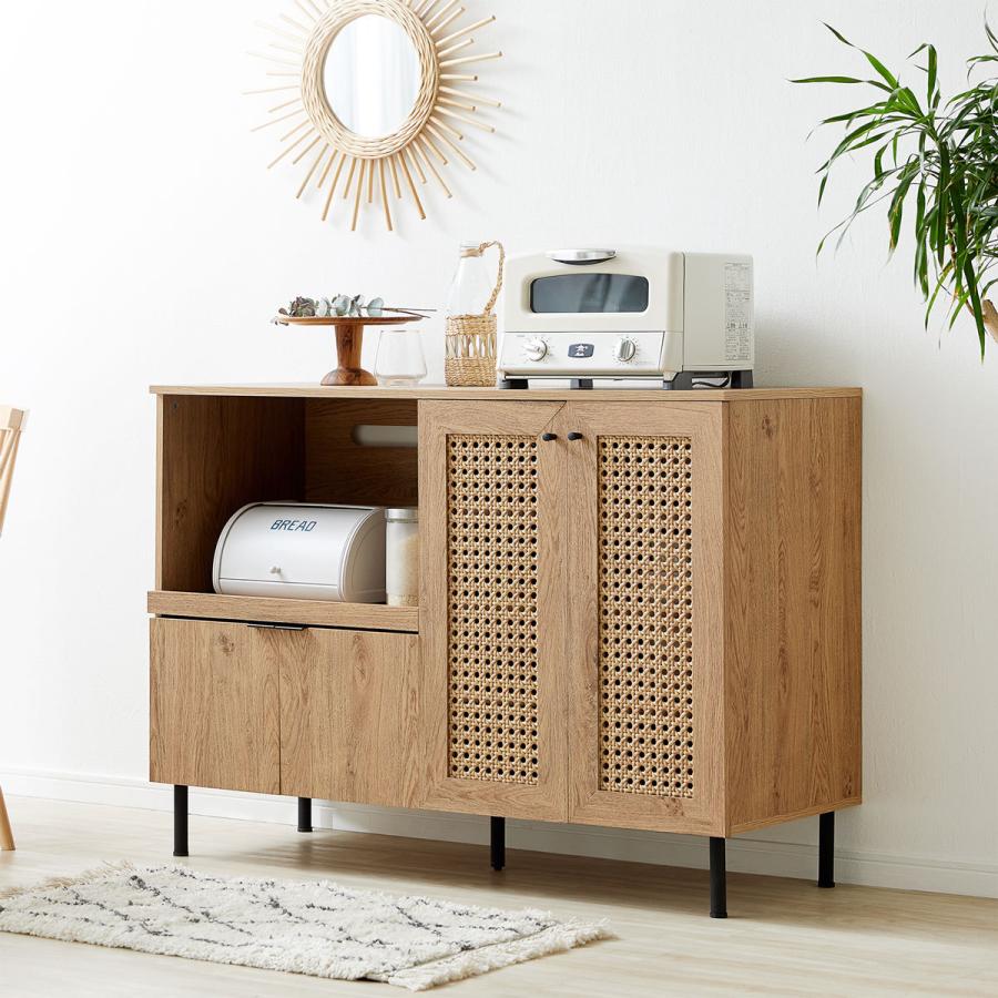 LOWYA（ロウヤ） 食器棚 ロータイプ キッチンカウンター レンジ台