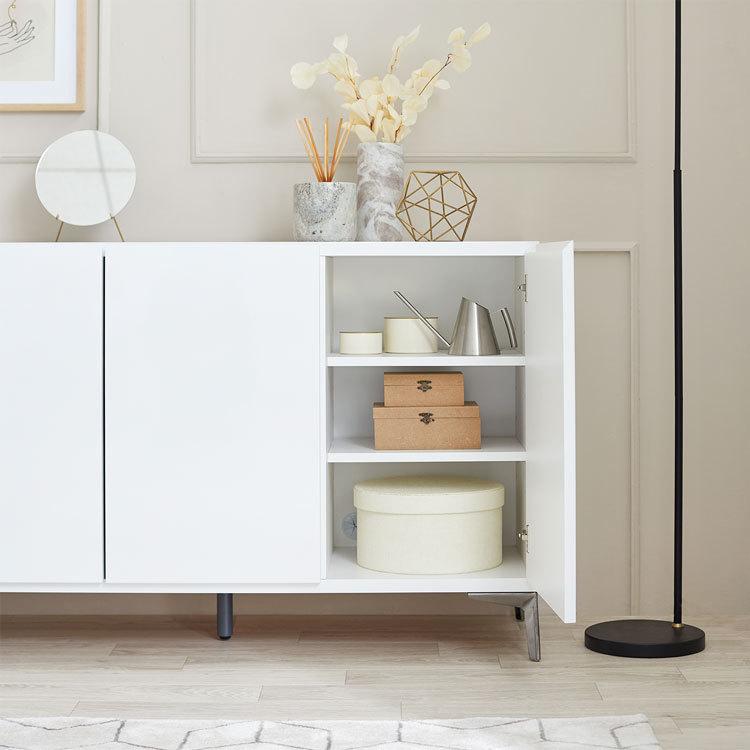 LOWYA（ロウヤ） サイドボード 収納棚 キャビネット 120cm 半完成品