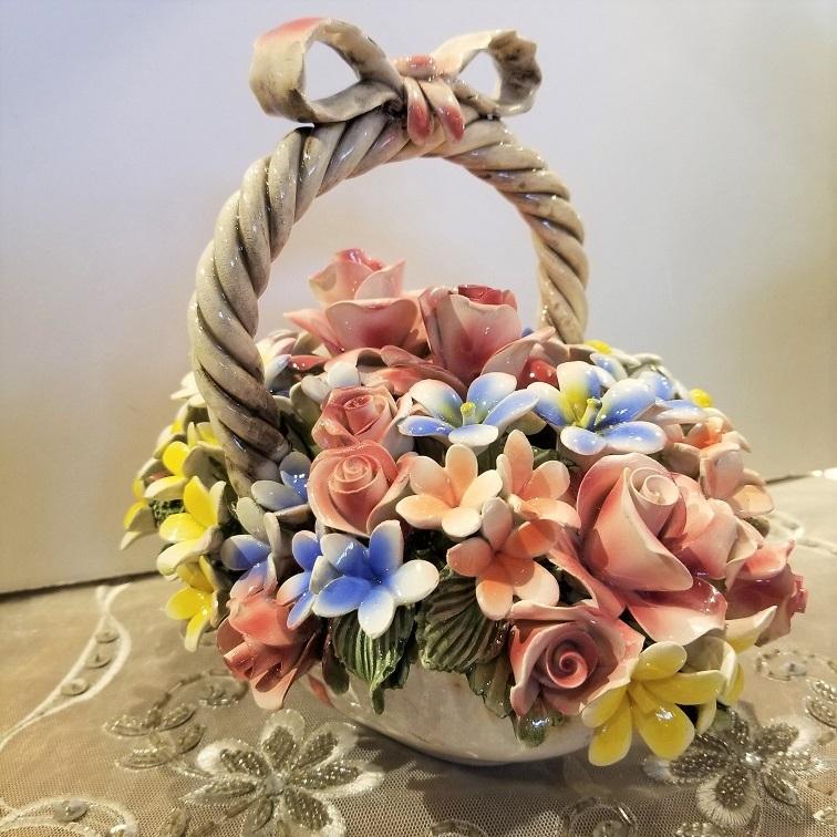 イタリア製陶花 フラワーバスケット : ロックハート城ショップ - 通販
