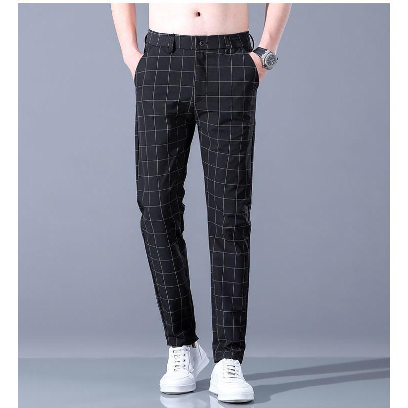 ゴルフパンツ チェック柄 格子柄 パンツ メンズ 2021夏 スラックス