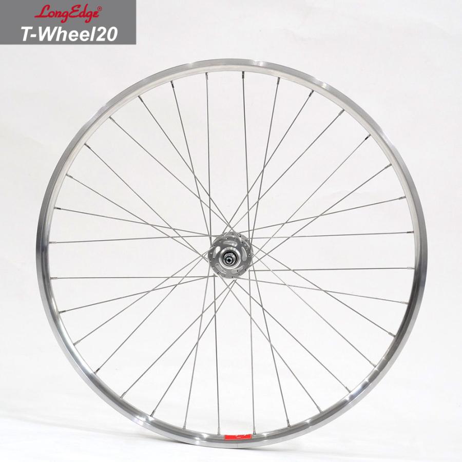 700c 20mm 【LE T-Wheel20 Front】フロント ポリッシュ シルバー