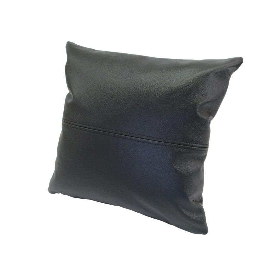 日本製 本革 背当て クッション 45×45 牛革 革 ファスナー オリジナル