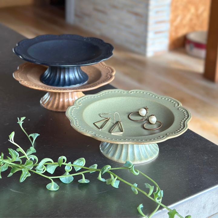 リーフ コンポート 6color デザート皿 おしゃれ 食器 高台皿 フルーツ