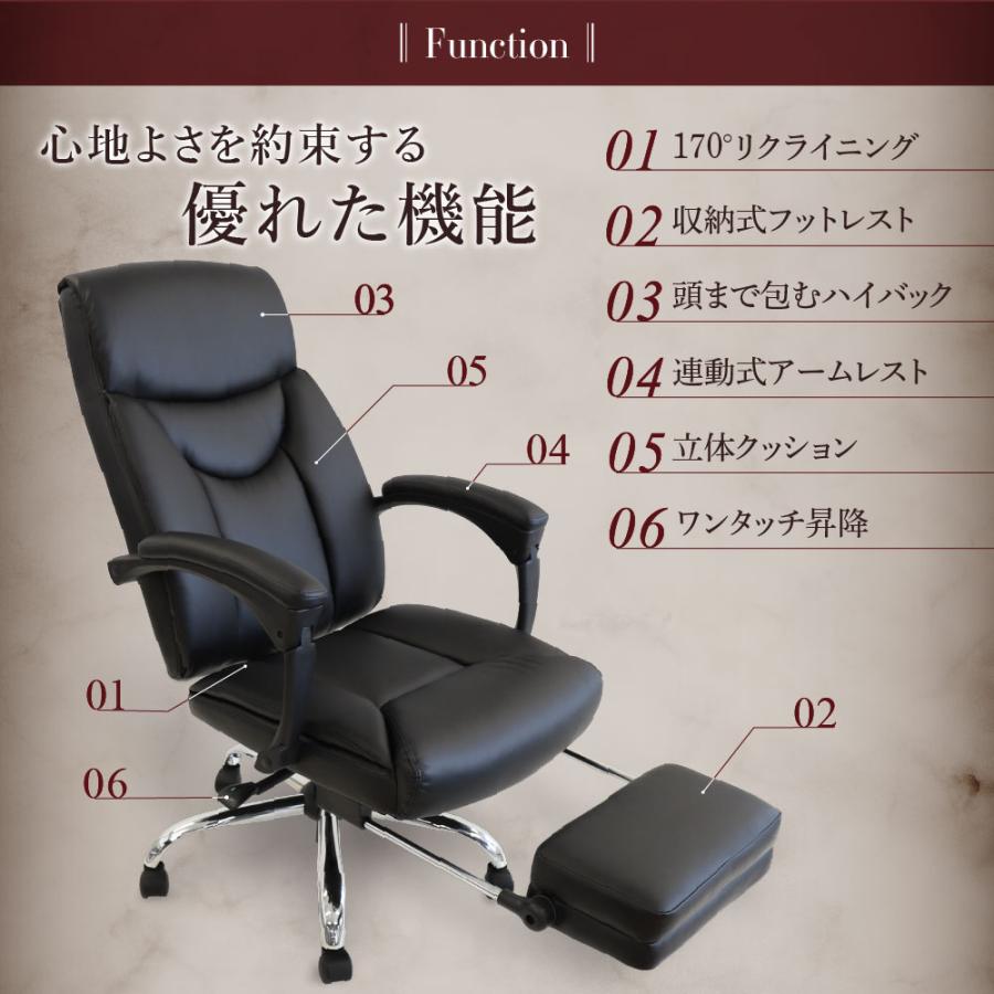 LOOKIT（ルキット） オフィスチェア エグゼクティブチェア 170度