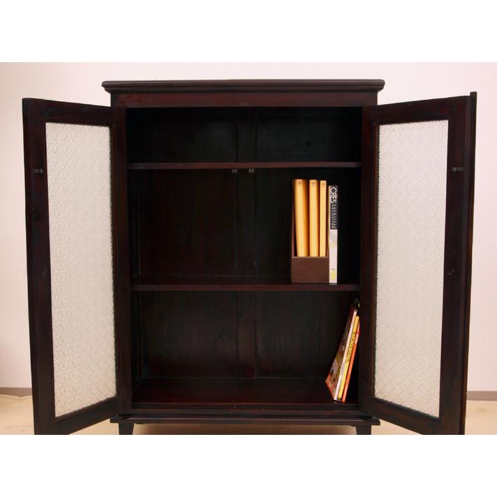 キャビネット アンティーク調 ガラス 無垢材 おしゃれ 木製 マホガニー