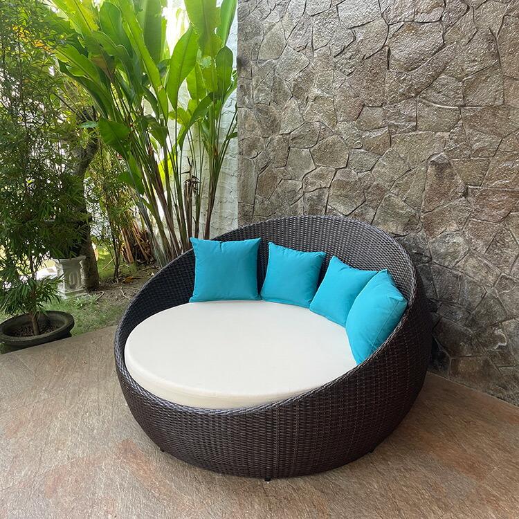 受注生産】アジアン ガーデン家具 ラウンド デイベッド ソファー