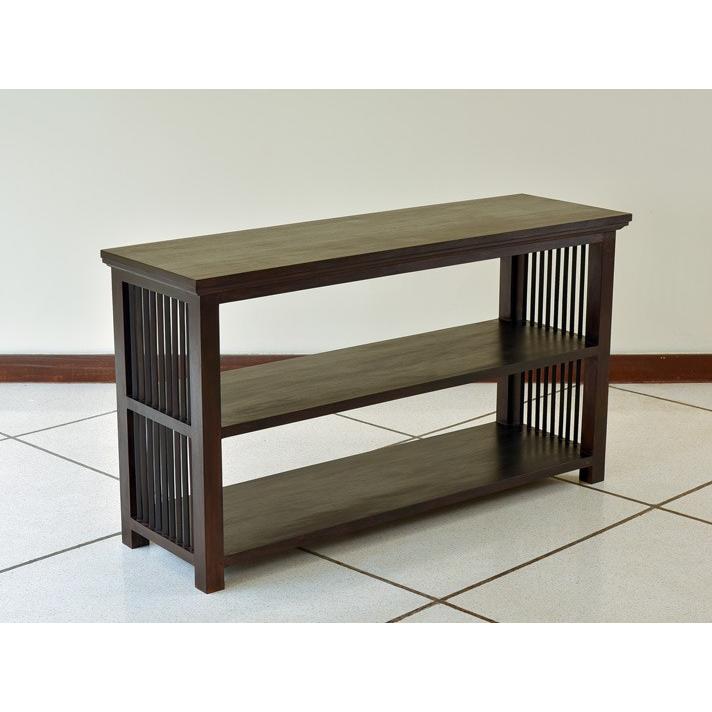 オープンシェルフ 3段 アジアン家具 チーク無垢材 おしゃれ 幅126 高さ