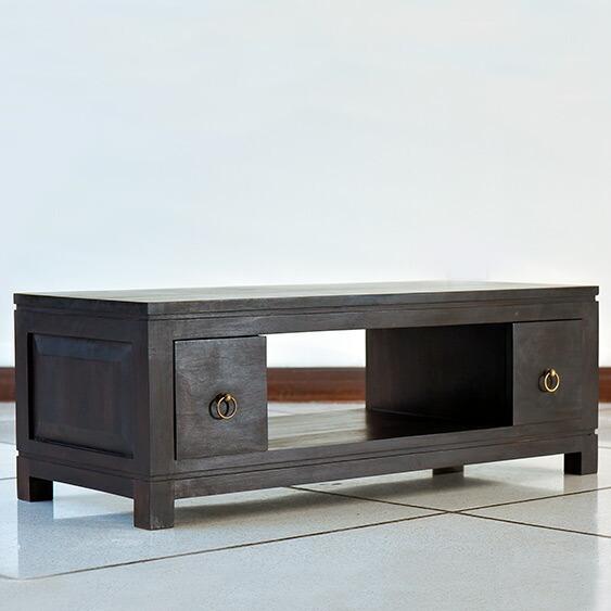 アジアン家具 テレビ台 チーク無垢材 おしゃれ 幅96 木製 バリ