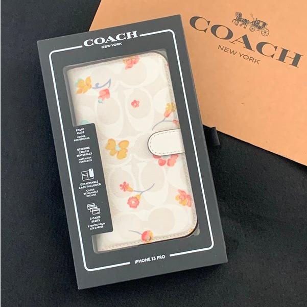 COACH（コーチ） スマホケース 携帯ケース 手帳型 花柄 iPhone 13 Pro