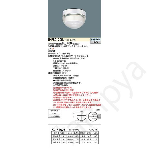 Panasonic NNFB91205J LED ダウンライトアクリル2回塗り Panasonic