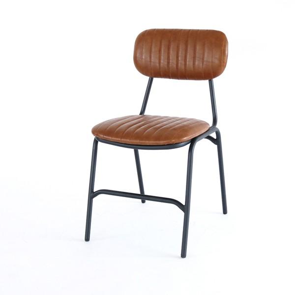 ダイニングチェア アイアン レザー インダストリアル 1脚 KLUB14