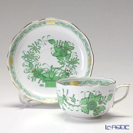 ヘレンド（HEREND） 並行輸入品 インドの華グリーン トリオセット
