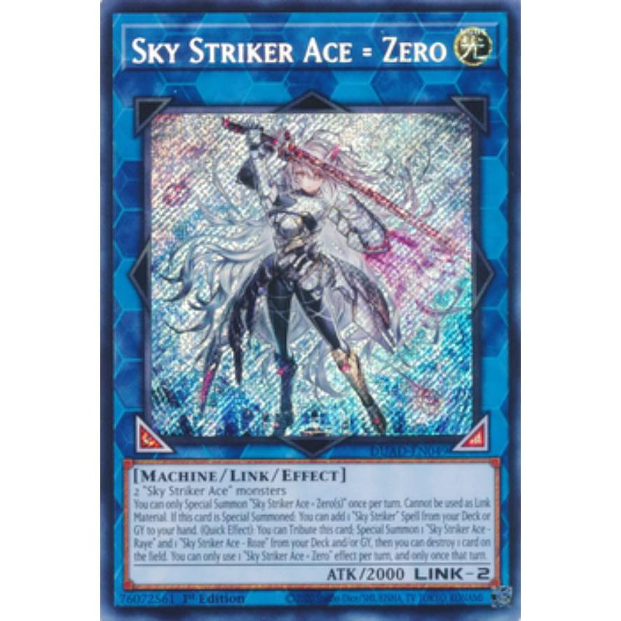 遊戯王 DUAD-EN049 閃刀姫＝ゼロ (英語版 1st Edition シークレット