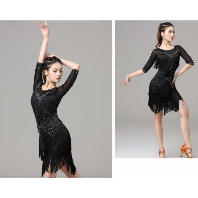 ラテンダンス衣装 社交ダンス衣装 ラテンドレス 社交ダンス ドレス
