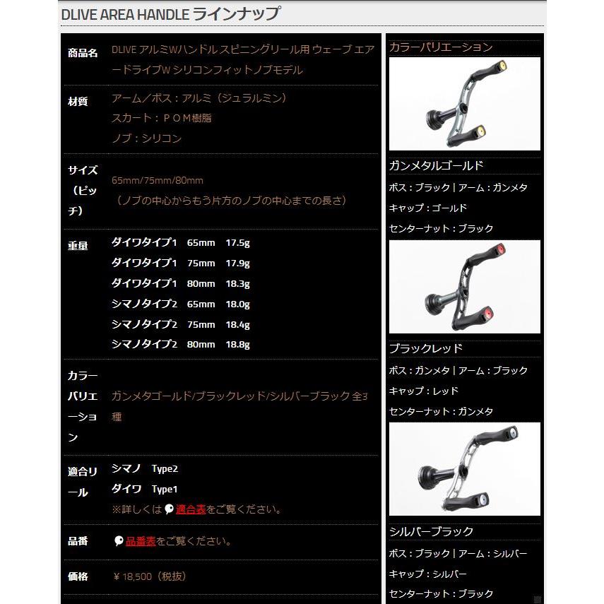 Dlive エアードライブW 65/75/80ミリ シリコンフィットノブ搭載 早くも