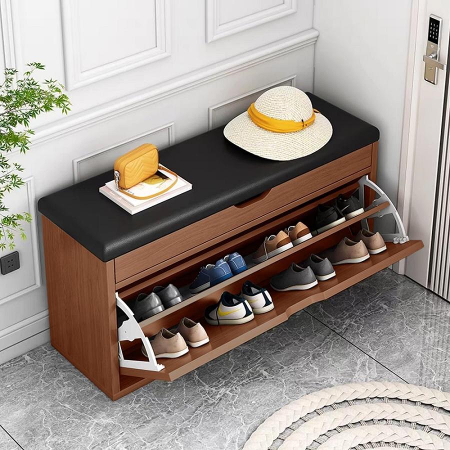 玄関ベンチ 玄関椅子 収納ベンチ 靴箱 2段式 /3段式 下駄箱 開閉式玄関