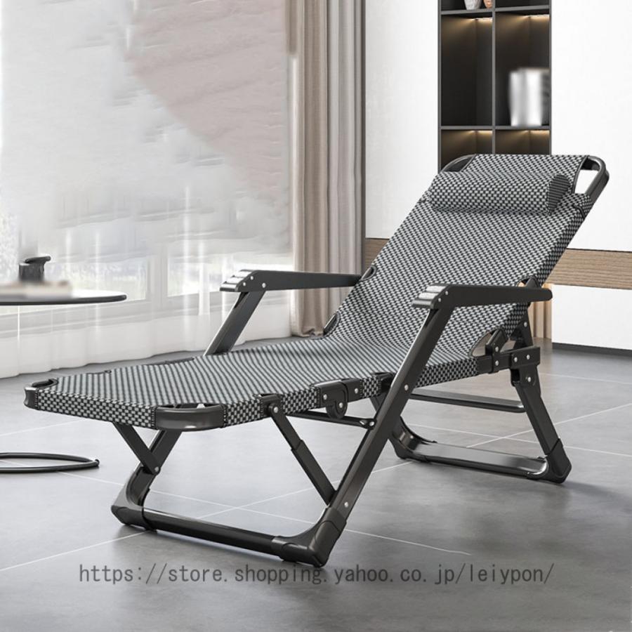 サマーベッド 折りたたみ リクライニング チェア ハイバック ベッド