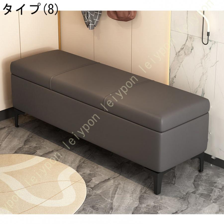 収納ベンチ 脚付き/キャスター付き オットマン 足置き台 大容量 収納