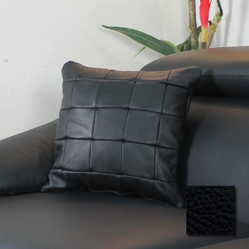 Lelax 総革 厚革1.5mm厚 クッション 本革 正方形 ソファと同じ生地で