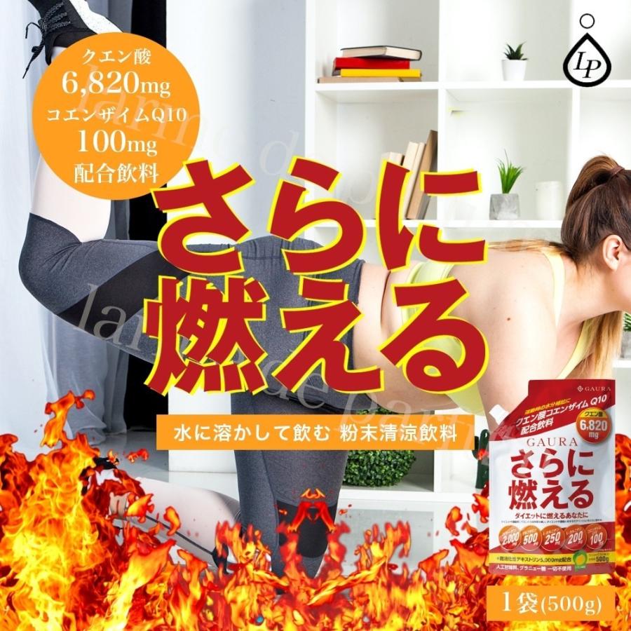 公認店】 ガウラ さらに燃える 500g クエン酸 6820mg コエンザイムQ10