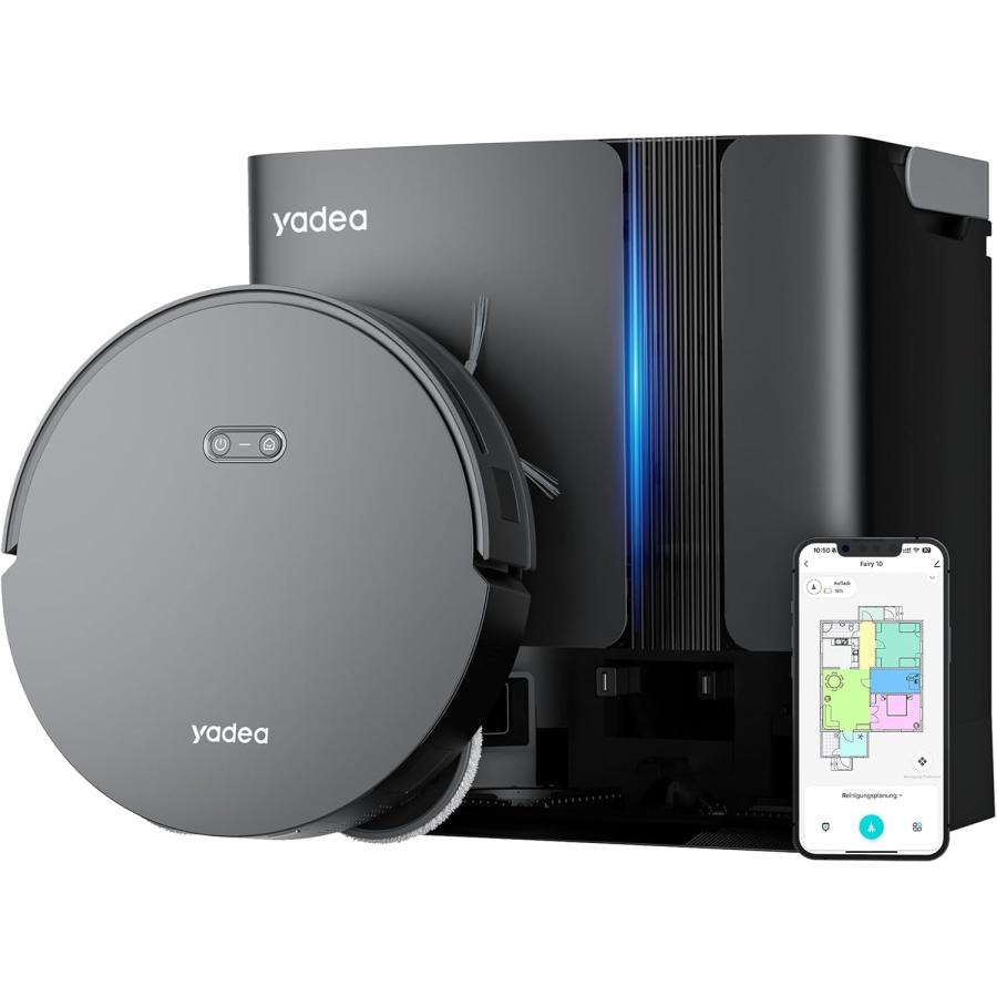 Yadea(ヤデア) Fairy10 ロボット掃除機 強力吸引 モップ洗浄