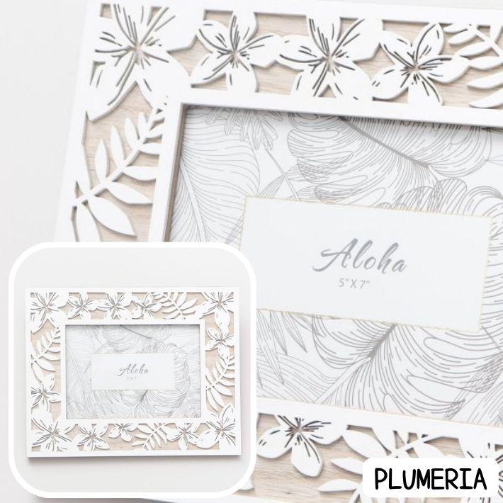 Kahiko（カヒコ） フォトフレーム 2l 写真立て 木製 ハワイアン 花柄