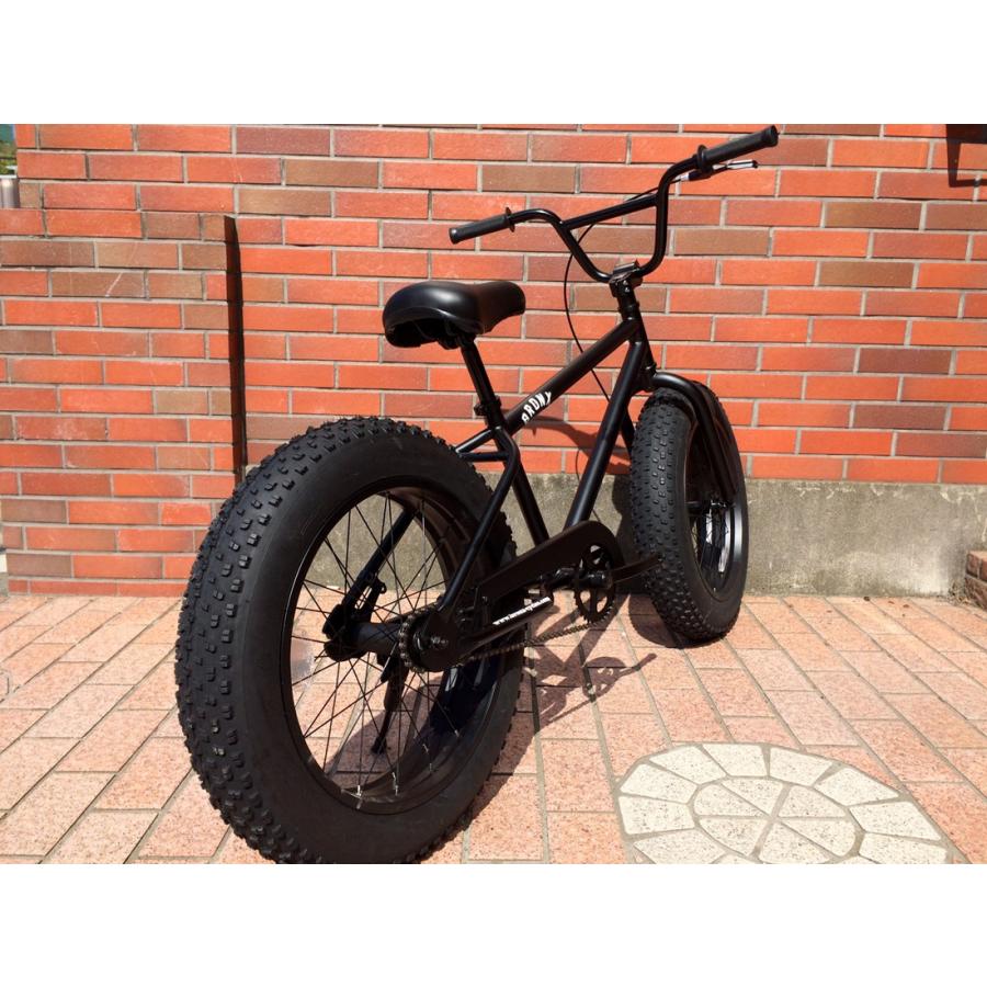自転車 20BRONX マットブラック×ブラックリム シングルスピード